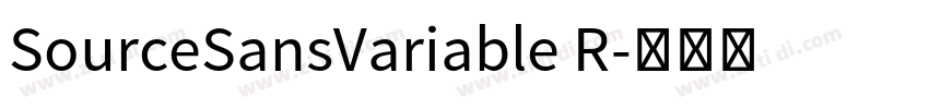 SourceSansVariable R字体转换
